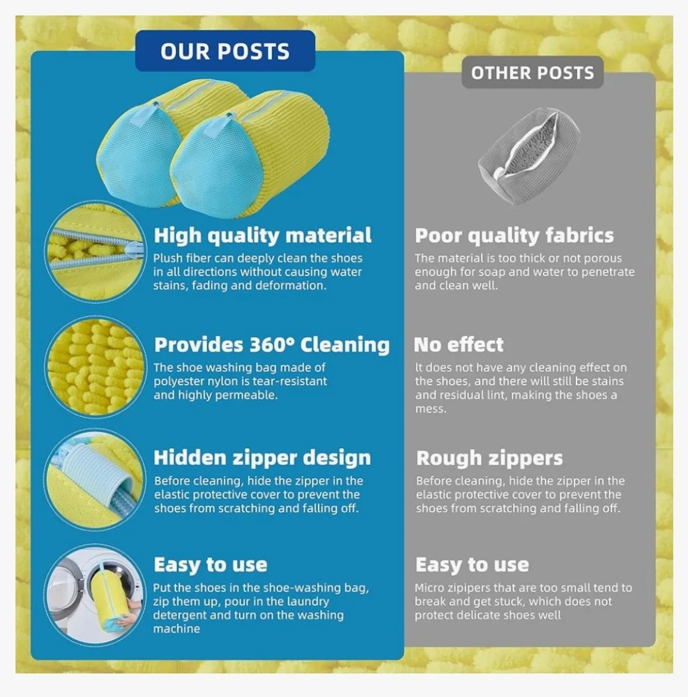 2 Pcs Shoe Washing Machine Bags